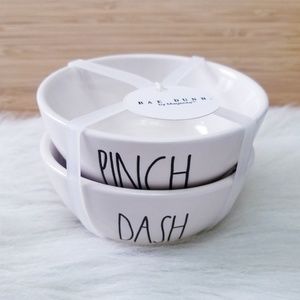 NWT Rae Dunn Pinch & Dash Spice Bowl Set